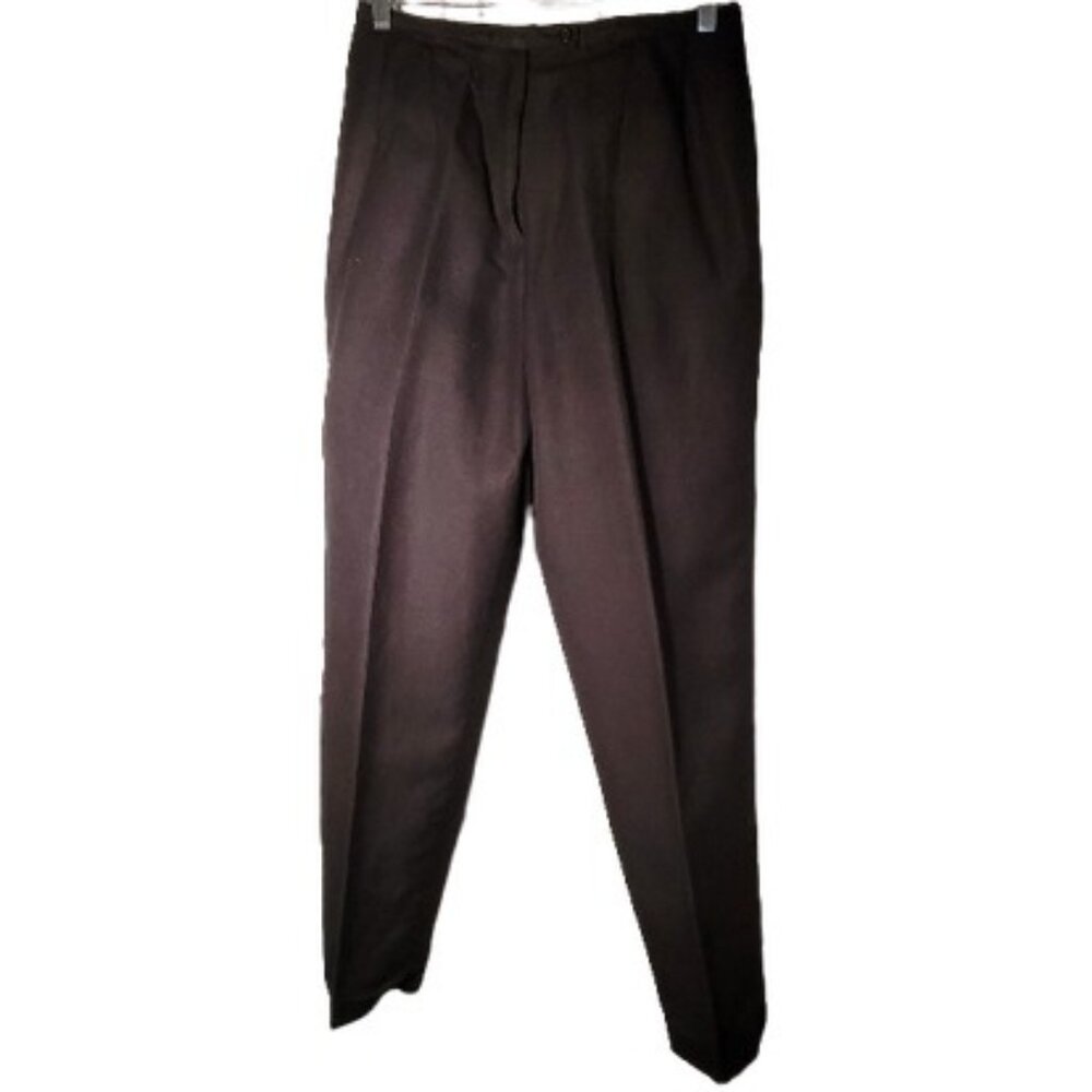 Harve' Bernard 2-Piece Lined Black Linen Pant Suit Size 10 - Picture 8 of 12